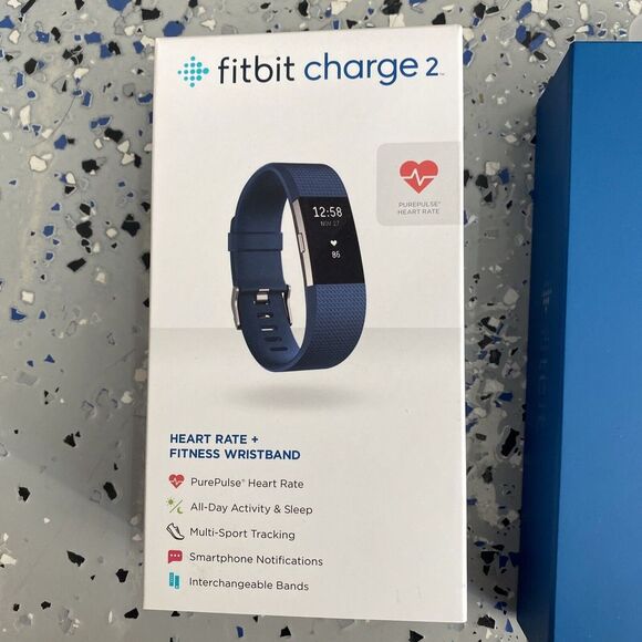 Fitbit Charge 2 Wristband Activity Tracker - Wrist Band - Blue Used - Picture 2 of 8